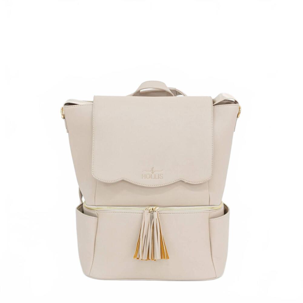 Rollas Cream Baby Bag Backpack with Tassel